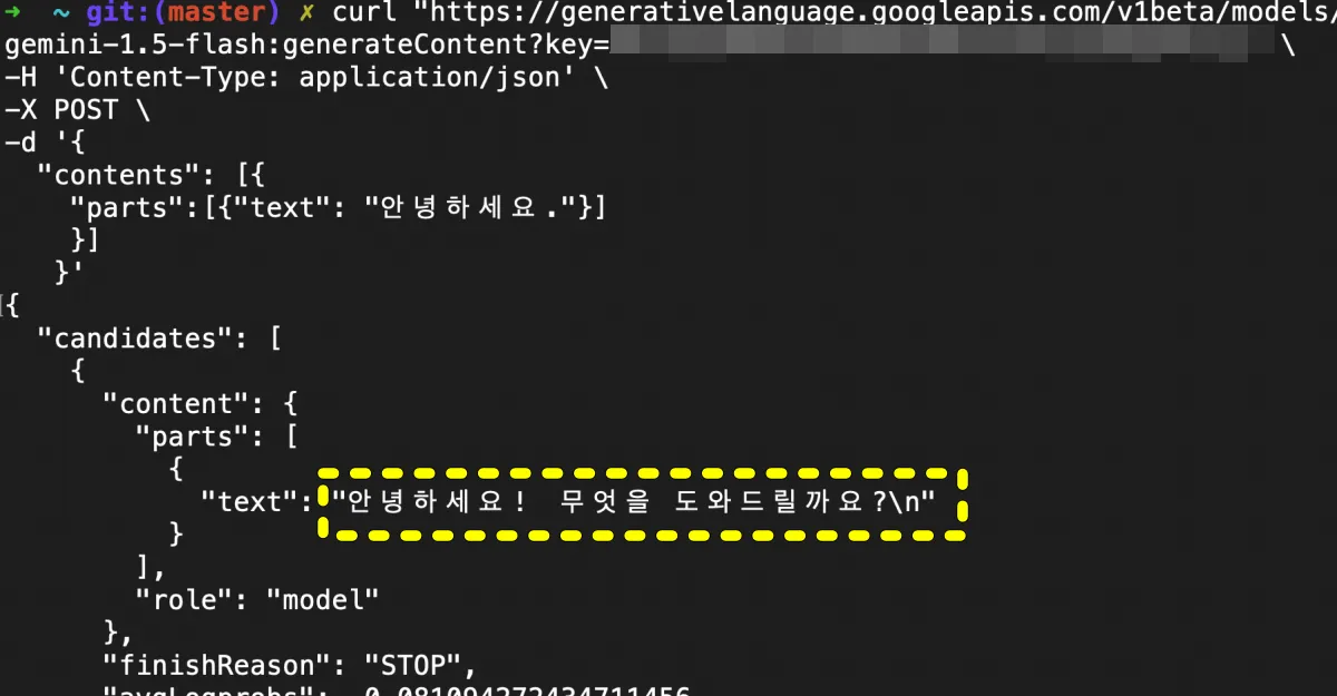 파이썬 제미나이(Gemini) API 무료로 이용 및 오류 해결 방법 2 제미나이 API 응답