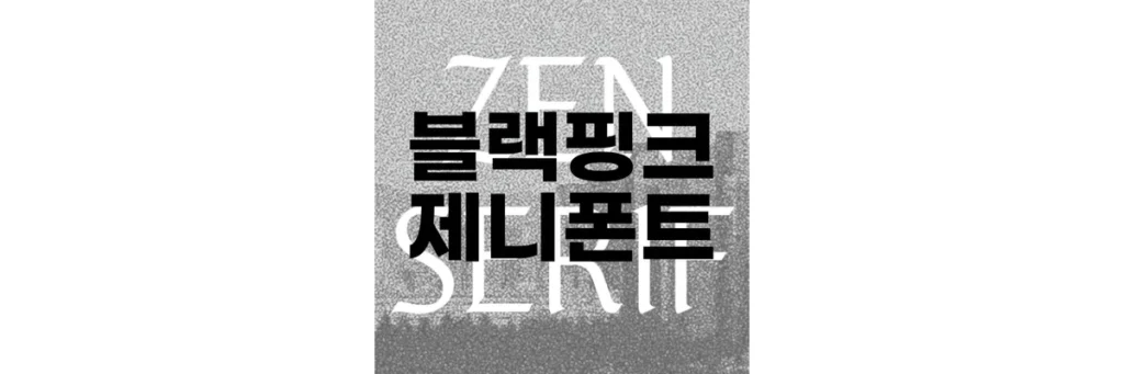 블랙핑크 제니폰트