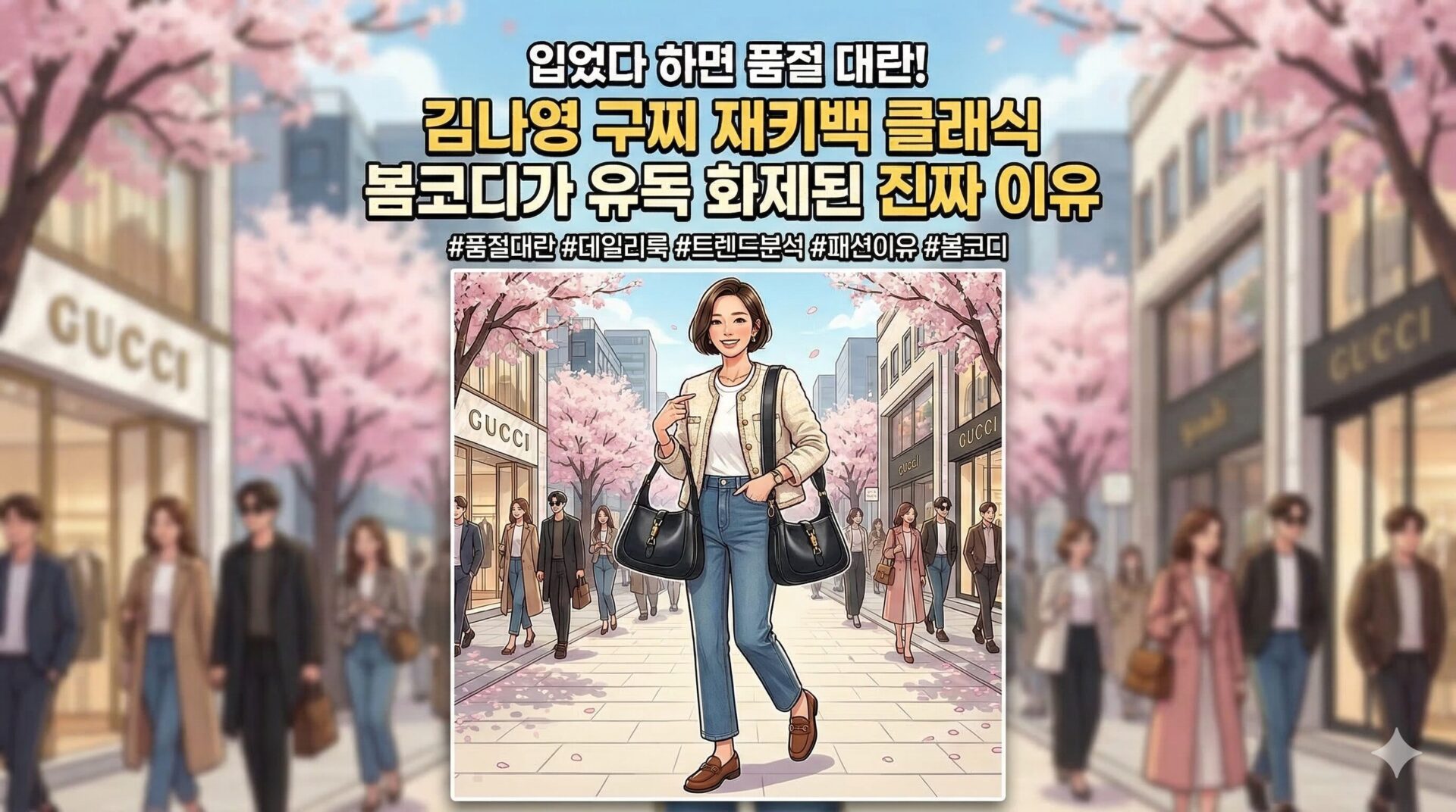 김나영 구찌 재키백 클래식 맨 그림