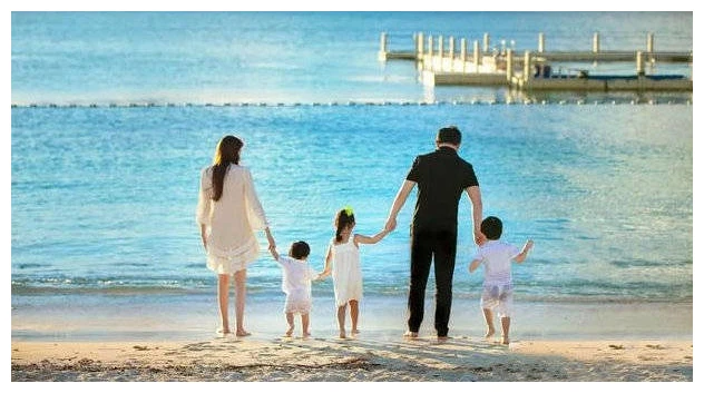 가족 해변