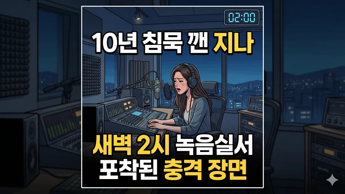 지나 새벽 2시 녹음실