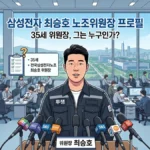 삼성전자 노조위원장 최승호 (출처: AI그림)