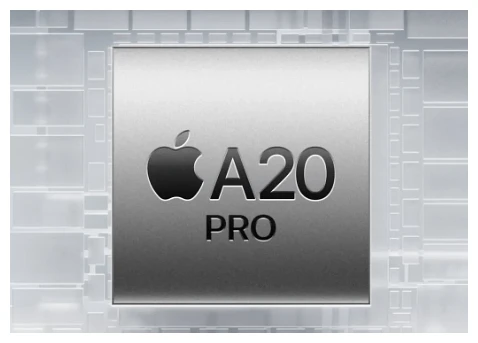 아이폰 폴드 탑재 예상 A20 프로 칩, 애플 로고가 새겨진 2nm 공정 프로세서 렌더링