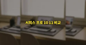 서피스 프로 10 11 비교, 뭐가 더 나을까 | 인치 사양 등 3 서피스 프로 10 11 비교