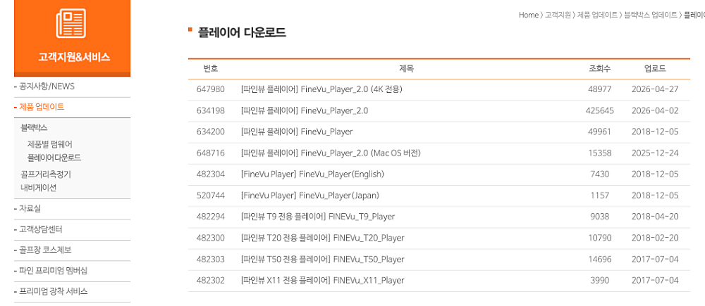 파인뷰 블랙박스 프로그램 PC 모바일 다운로드 받는법 https://www.fine-drive.com/ 1 파인뷰 플레이어 다운로드 게시판