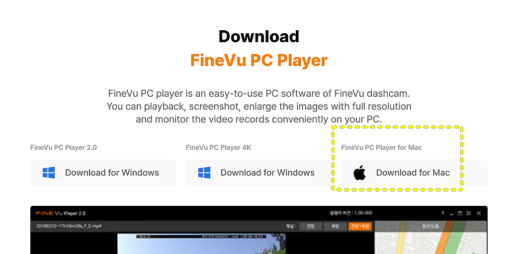 파인뷰 블랙박스 프로그램 PC 모바일 다운로드 받는법 https://www.fine-drive.com/ 3 파인뷰 맥북 등 맥용 뷰어 다운로드 페이지