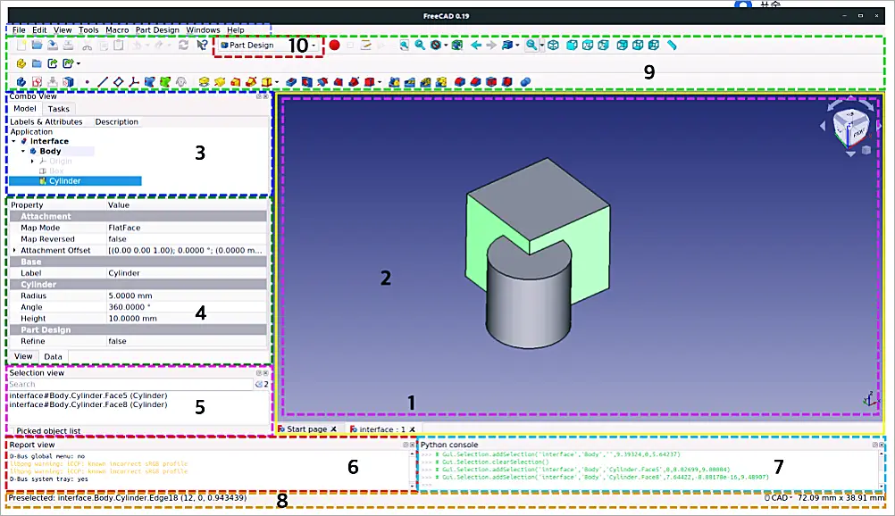 프리캐드 FreeCAD 다운방법 사용법 하는법 | 한글 되나? 1.1.3 설치부터 STL까지 2 프리캐드 화면