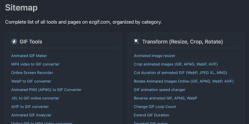 ezgif.com 사이트 바로가기 | 무료? 한국어 이용 방법·200MB 제한 5 ezgif 도구 목록 일부