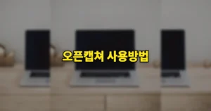 오픈캡쳐 사용방법 | 다운로드 바로가기, 설치, 캡처 방법 5 오픈캡쳐 사용방법
