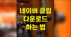 네이버 클립 다운로드 하는 법 | 저장 버튼 눌러도 왜 안 될까? 영상 다운 방법 2 네이버 클립 다운로드