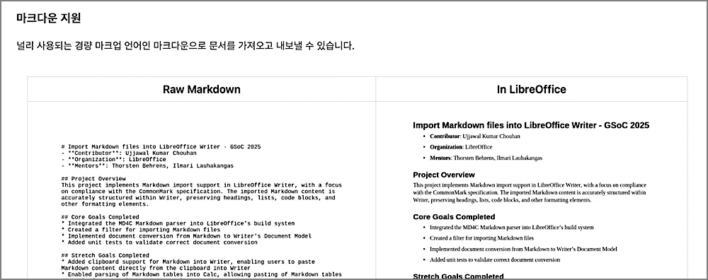 리브레오피스 무료 다운로드 설치방법 | 엑셀 워드 PDF 한 번에, 한글 파일도 열릴까 3 리브레오피스 마크다운 지원 안내