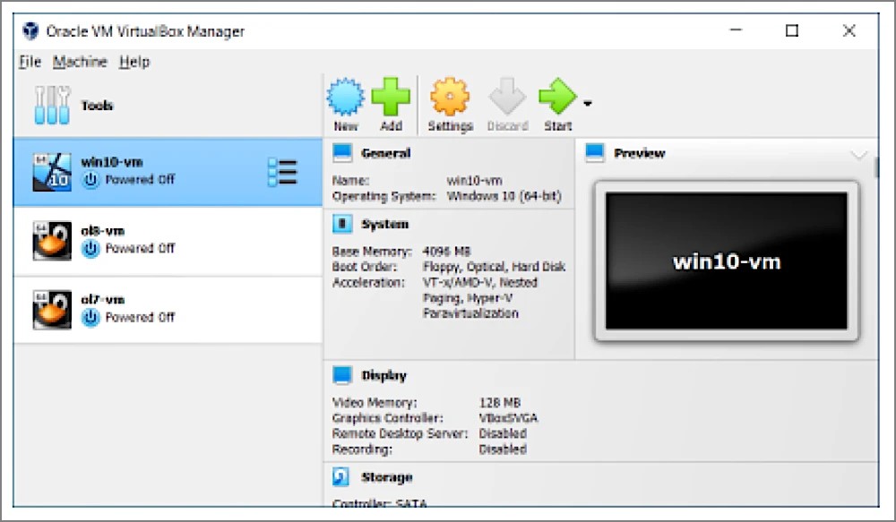 버츄얼박스 VirtualBox 하는법 | 뜻, 무료 다운로드 설치 사용 방법 3 버츄얼박스 가상머신 관리 화면