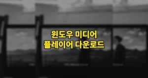 윈도우 미디어 플레이어 Window Media Player 다운로드 설치 코덱 받는 법 | 무료 코덱 4종 2 윈도우 미디어 플레이어 다운로드